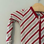 kickee pants bamboo candy cane stripe footie 2Y