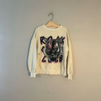zara girls' cream graphic sweatshirt 13-14Y