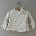 janie and jack girls' white embroidered top 3Y