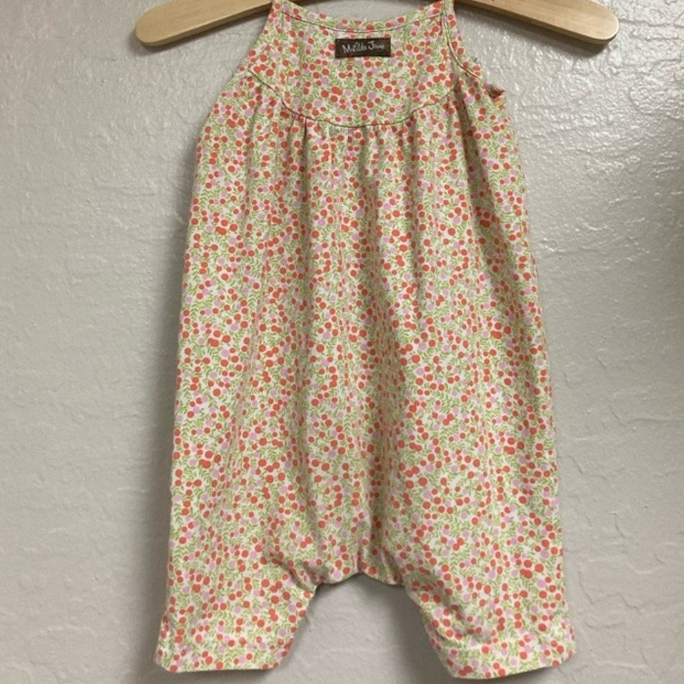 matilda jane green pink romper 12-18M