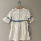 hanna andersson white eyelet floral dress 6-7Y