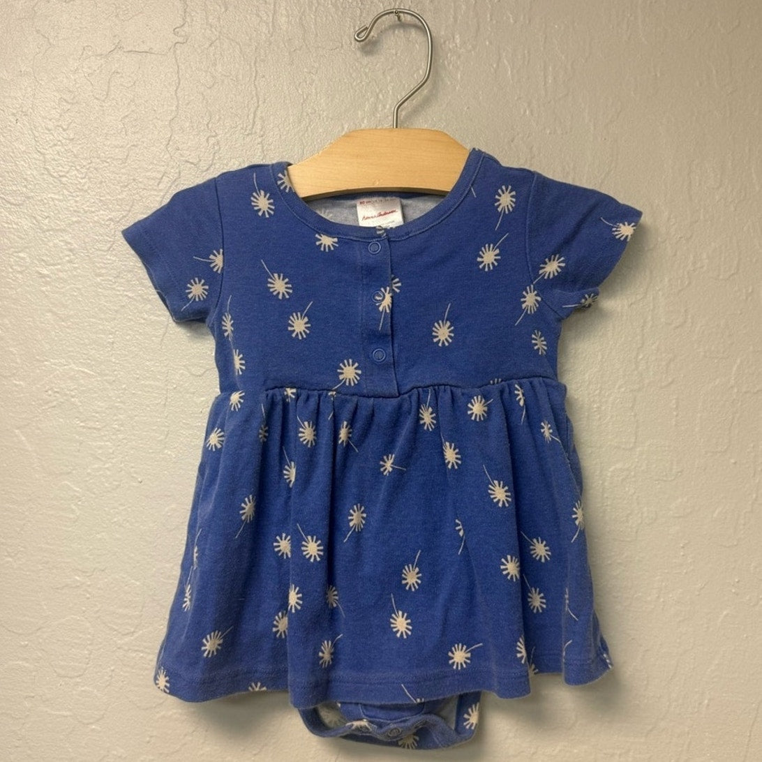 hanna andersson blue skirted romper 18-24M