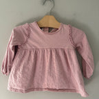 zara dainty floral pink peplum top 2-3Y