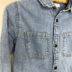 zara denim button-down 4-5Y