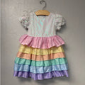 lola and the boys rainbow tulle dress 2Y
