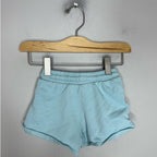 zara girls' blue cotton shorts 4Y