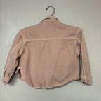 zara girls' pink denim jacket 6Y