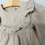 zara muslin dress beige 2-3Y