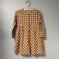 maisonette vignette gold gingham dress 2T