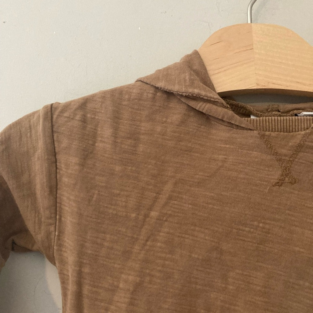 zara boys' brown hoodie 12-18M