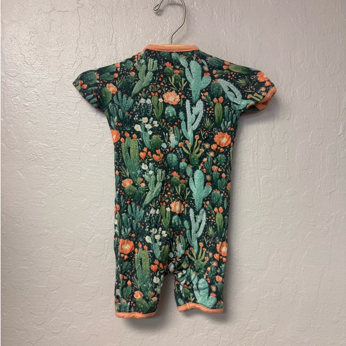 little one shop cactus bamboo romper 3-6M