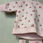 janie and jack pink floral set 0-3M