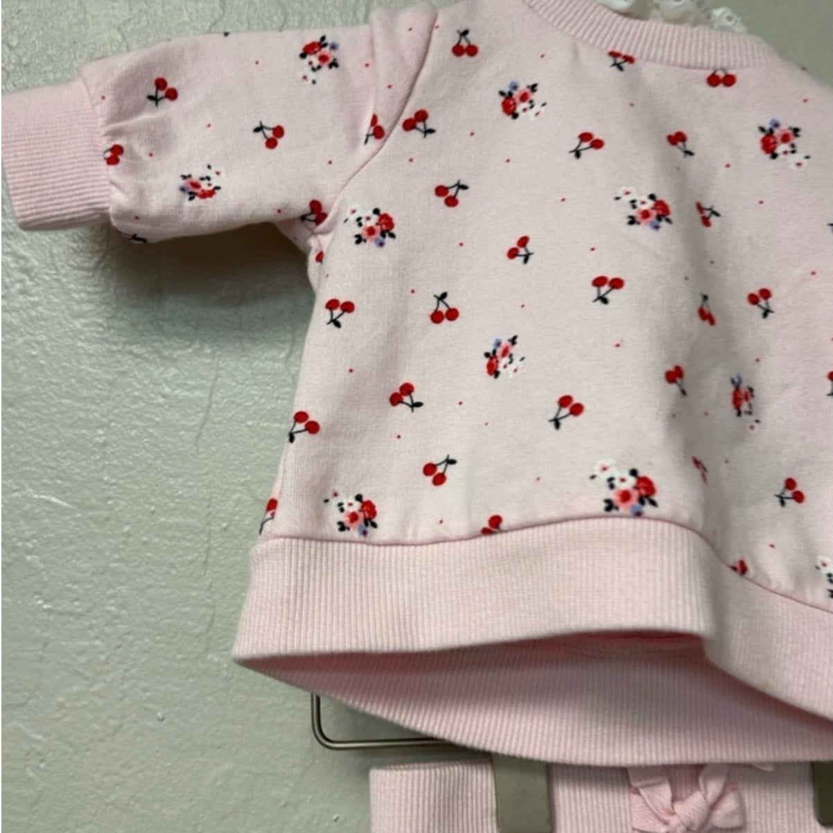 janie and jack pink floral set 0-3M