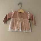 zara pink tulle top 3-6M