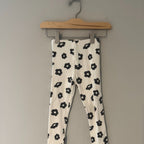 zara girls' cream and black floral set