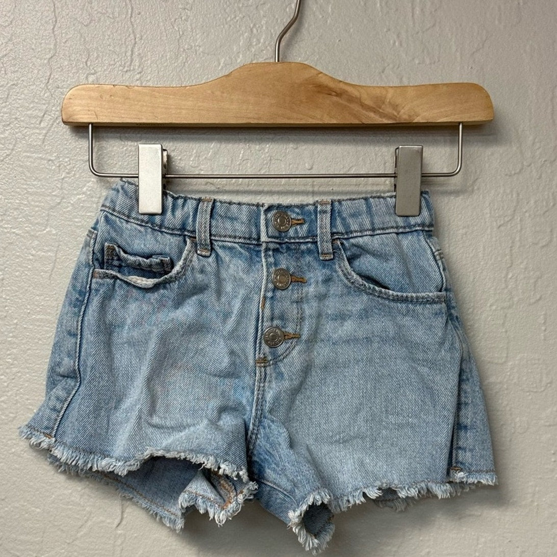 zara girls' heart denim shorts 4Y