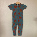 kate quinn girls' blue romper 18-24M