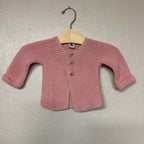 petit bataeu‎ girls' pink chunky knit cardigan 6M