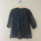 zara girls' black dotted dress 4-5Y