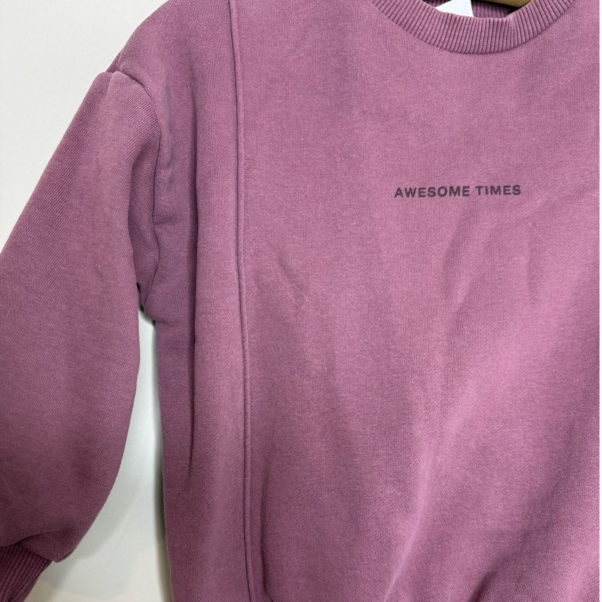 zara sweatshirt girls top shirt purple awesome times 4-5Y
