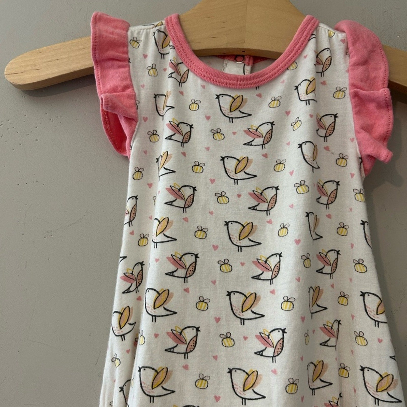 bestaroo bamboo girls' bird romper 3-6M