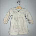 zara girls' corduroy peter pan collar dress 2-3Y