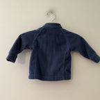 Back view of Columbia navy blue full-zip fleece jacket with raglan seams for baby boys 6-12 months