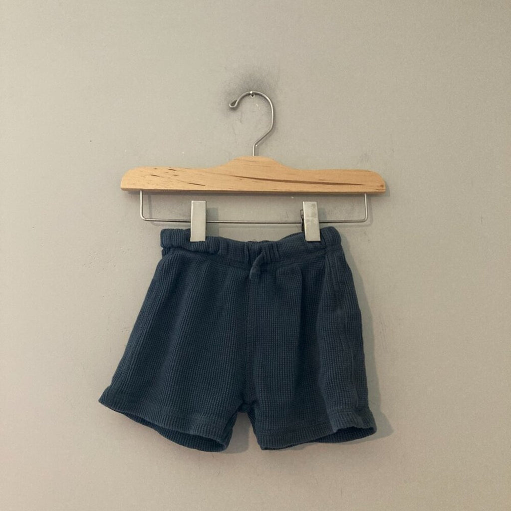 zara girls' navy waffle shorts 3Y