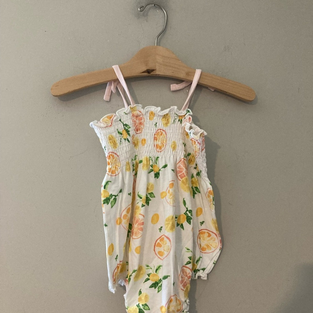 burt's bees baby girls' floral romper 6-9M