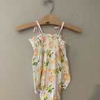 burt's bees baby girls' floral romper 6-9M