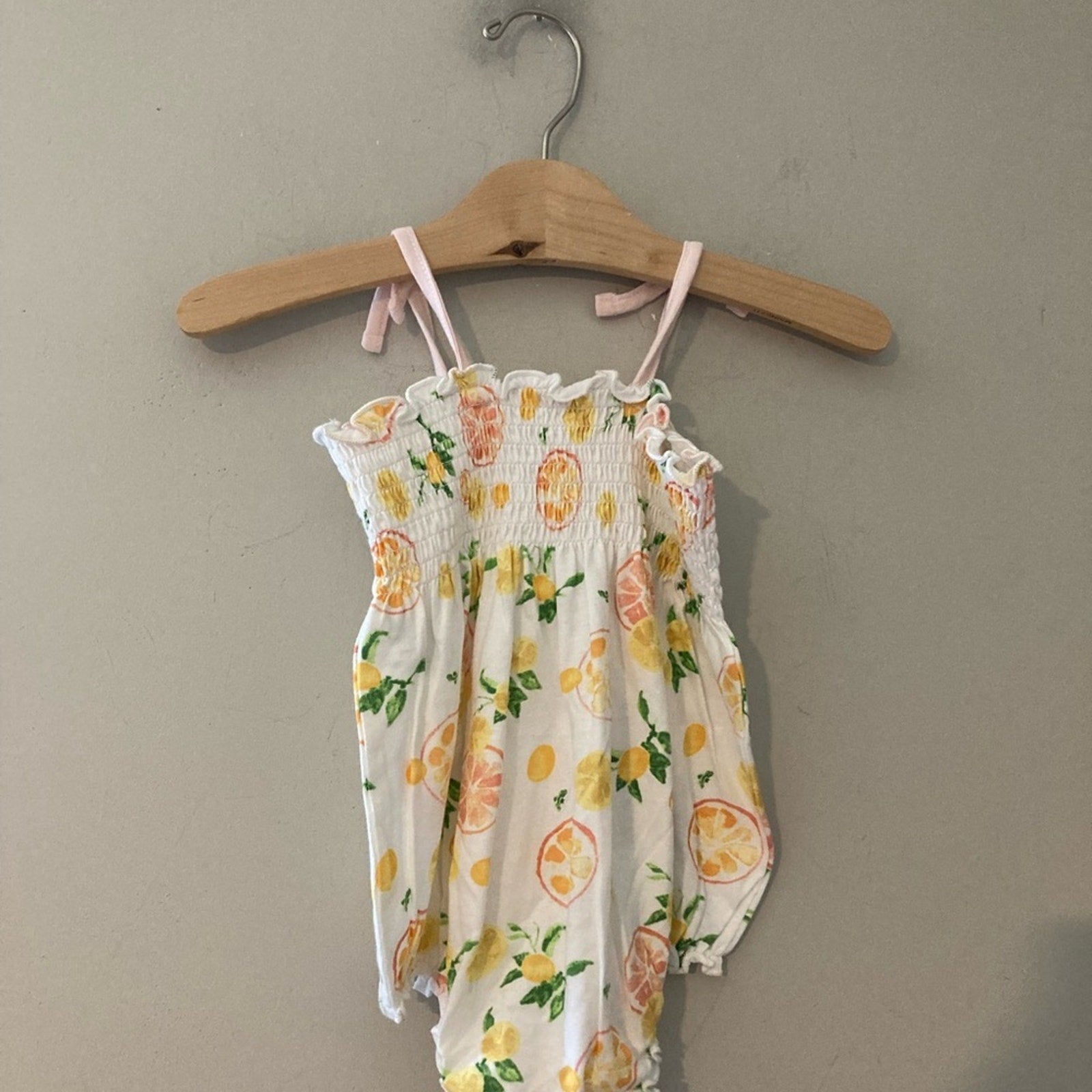 burt's bees baby girls' floral romper 6-9M