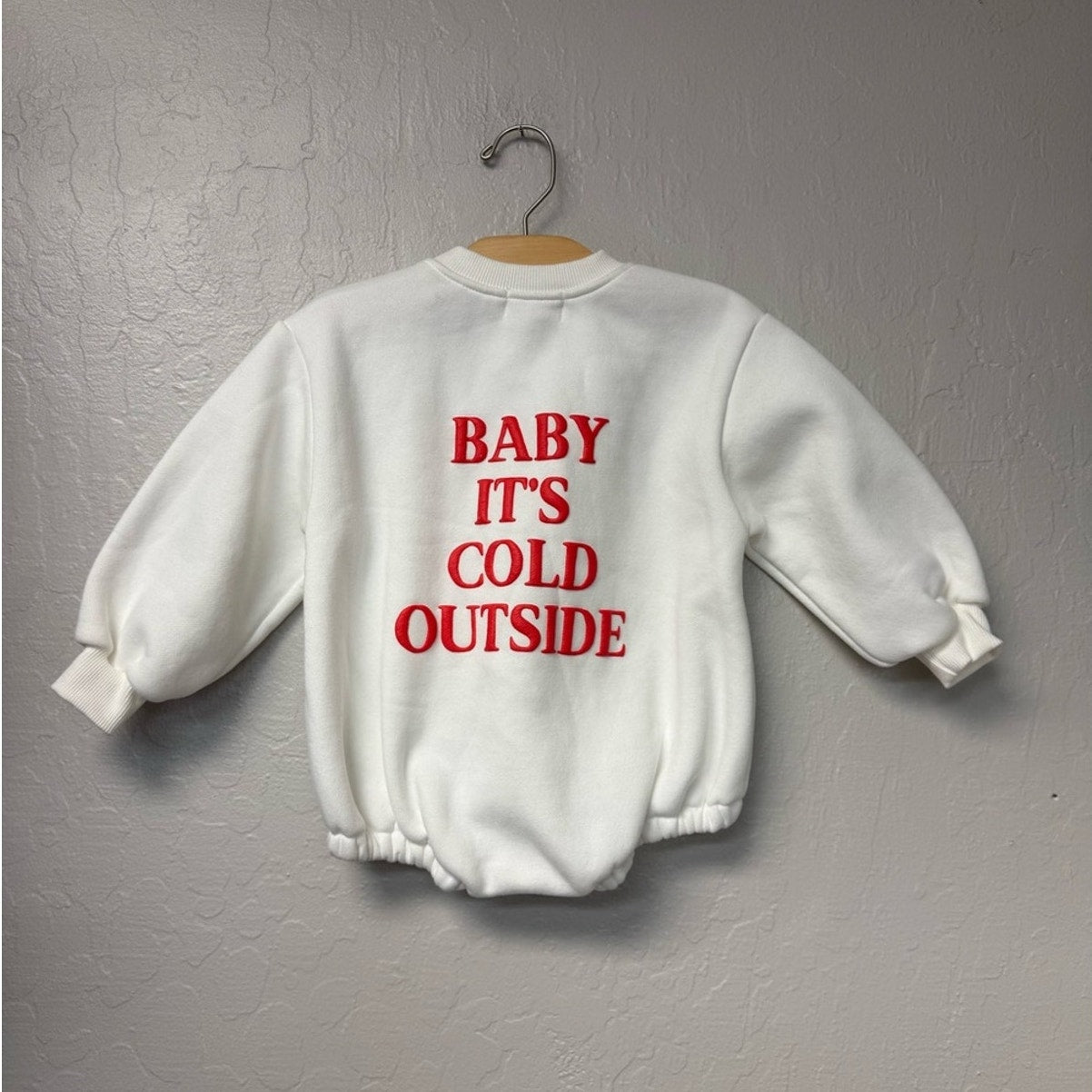 forever french baby sweatshirt cream romper 18-24M