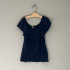 gap kids girls' navy tunic top xl
