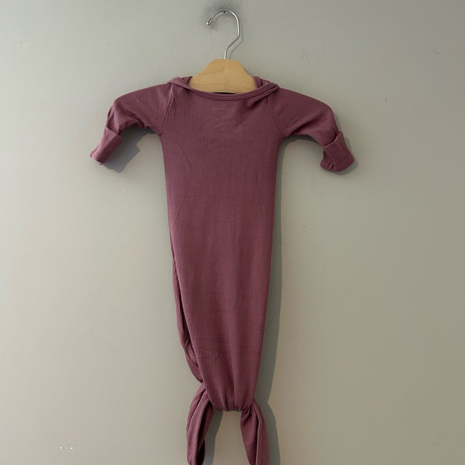 caden lane purple waffle bamboo gown newborn