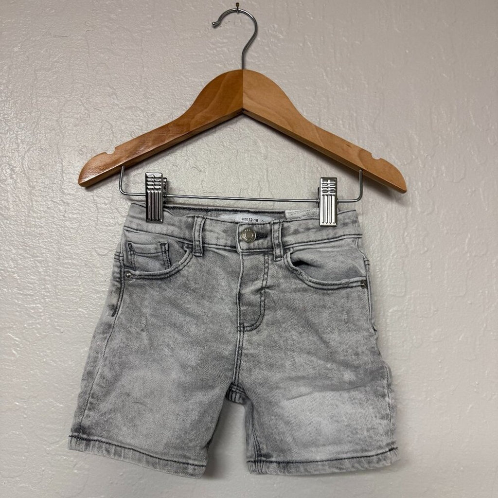 zara boys' acid gray shorts‎ 12-18M