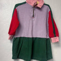 mini boden colorblock sweatshirt dress 3-4Y