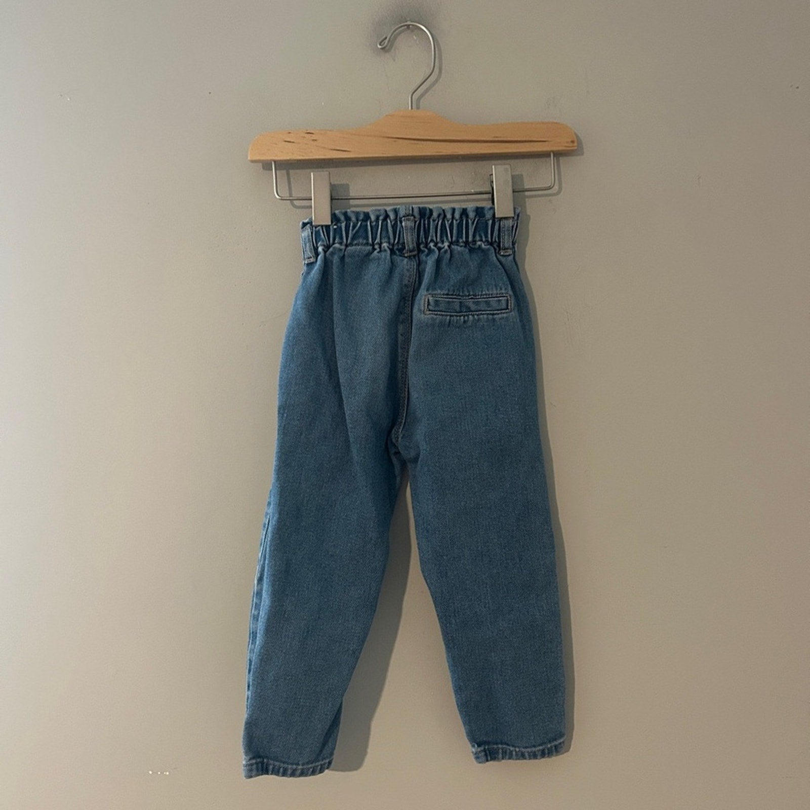 zara girls' jeans paperbag pockets 2-3Y