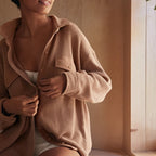 aerie tan shacket LARGE
