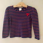 hanna andersson stripe long-sleeve tee 4Y