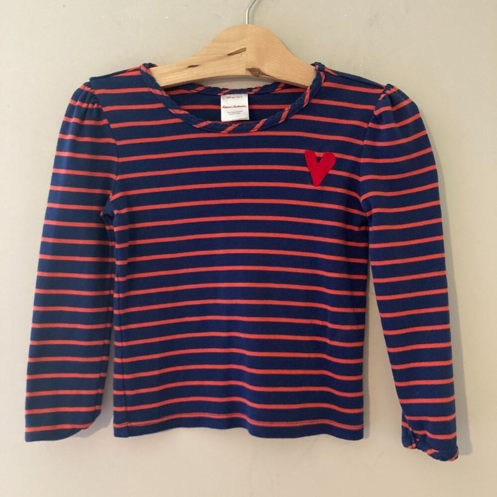 hanna andersson stripe long-sleeve tee 4Y