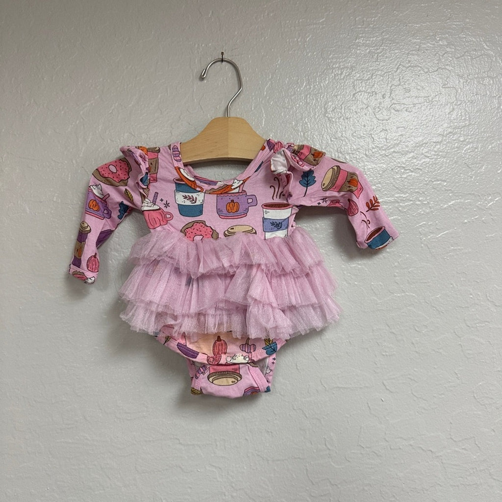 spearmintLOVE pink bamboo ballerina onesie 3-6M