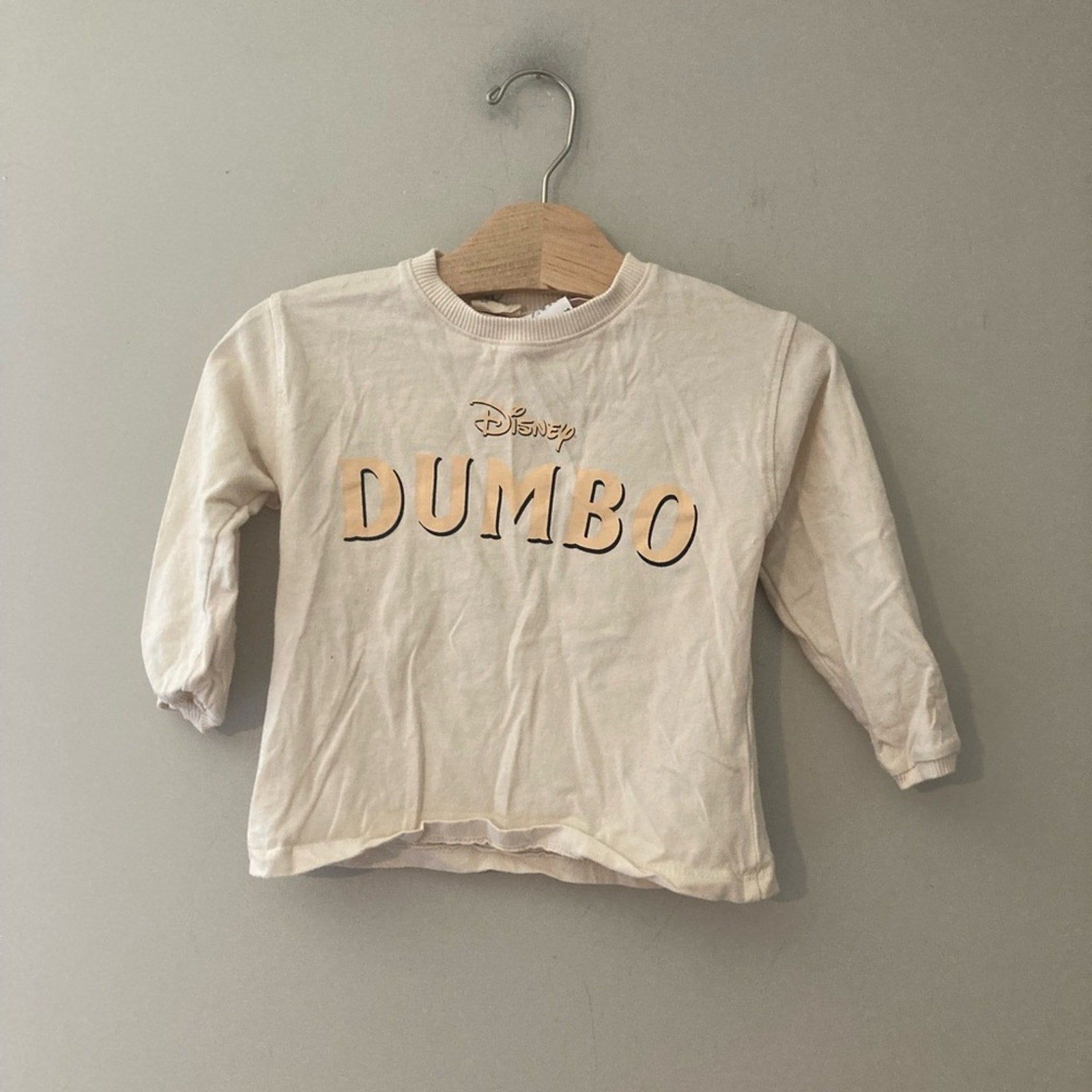 zara x disney cream dumbo tee 2-3Y