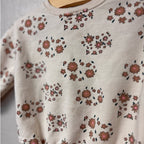 zara girls' cream floral sweatshirt 12-18M