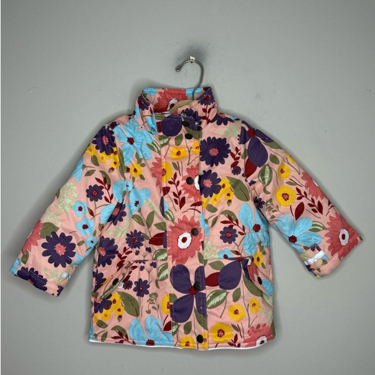 hanna andersson floral ski jacket 3Y