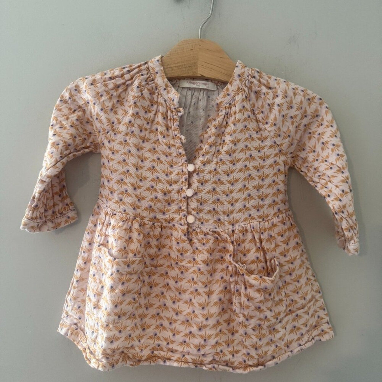 gingersnaps pink dress 12M