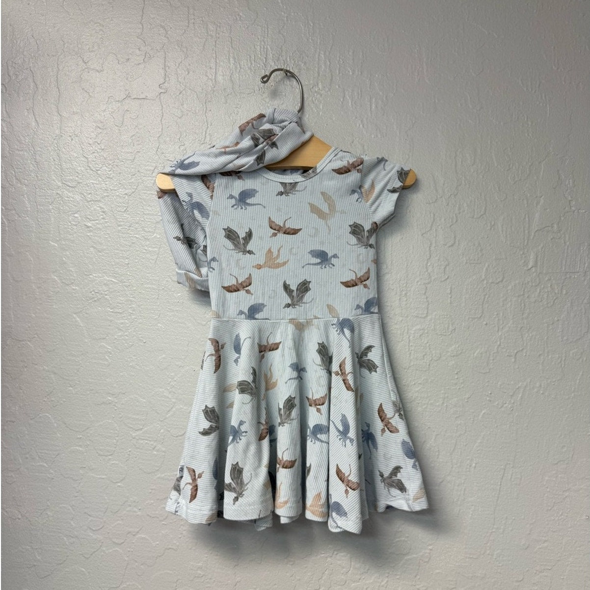 little haven dragon dress with bloomers 12-18M