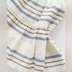 zara girls' muslin stripe skirt set 3-4Y
