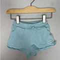 zara girls' blue cotton shorts 4Y