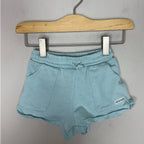 zara girls' blue cotton shorts 4Y