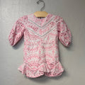 maisonette pink eyelet floral dress 1-2Y